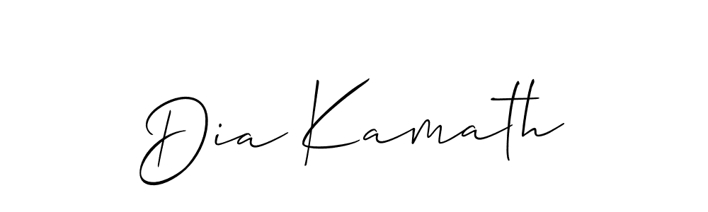Create a beautiful signature design for name Dia Kamath. With this signature (Allison_Script) fonts, you can make a handwritten signature for free. Dia Kamath signature style 2 images and pictures png