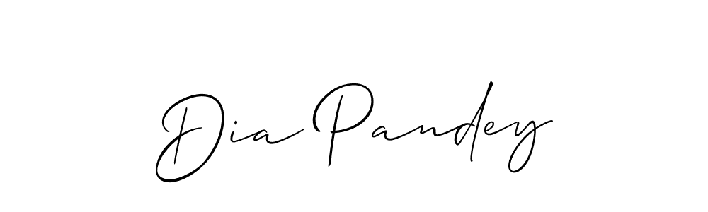 You should practise on your own different ways (Allison_Script) to write your name (Dia Pandey) in signature. don't let someone else do it for you. Dia Pandey signature style 2 images and pictures png