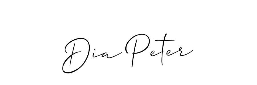 How to make Dia Peter signature? Allison_Script is a professional autograph style. Create handwritten signature for Dia Peter name. Dia Peter signature style 2 images and pictures png