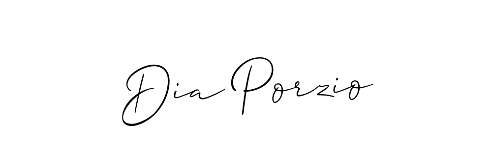 You should practise on your own different ways (Allison_Script) to write your name (Dia Porzio) in signature. don't let someone else do it for you. Dia Porzio signature style 2 images and pictures png