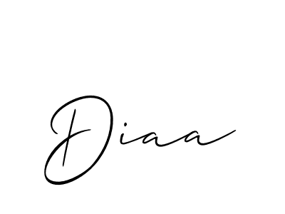 Diaa stylish signature style. Best Handwritten Sign (Allison_Script) for my name. Handwritten Signature Collection Ideas for my name Diaa. Diaa signature style 2 images and pictures png