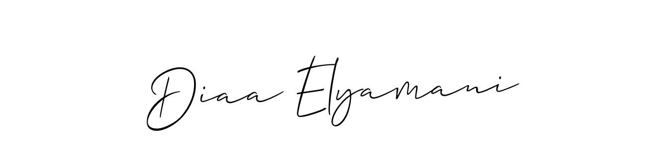 You can use this online signature creator to create a handwritten signature for the name Diaa Elyamani. This is the best online autograph maker. Diaa Elyamani signature style 2 images and pictures png