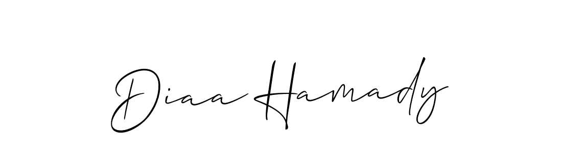 Also we have Diaa Hamady name is the best signature style. Create professional handwritten signature collection using Allison_Script autograph style. Diaa Hamady signature style 2 images and pictures png