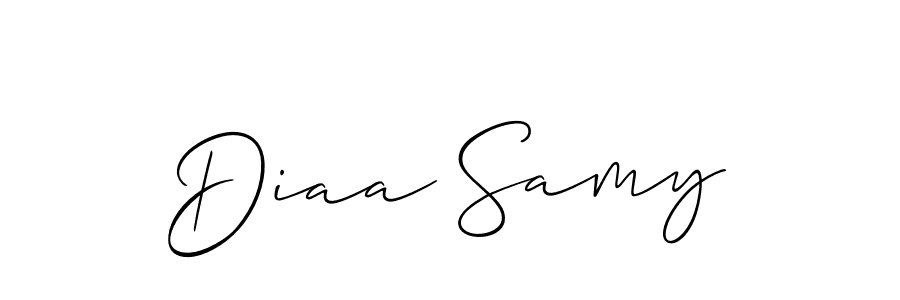 Create a beautiful signature design for name Diaa Samy. With this signature (Allison_Script) fonts, you can make a handwritten signature for free. Diaa Samy signature style 2 images and pictures png