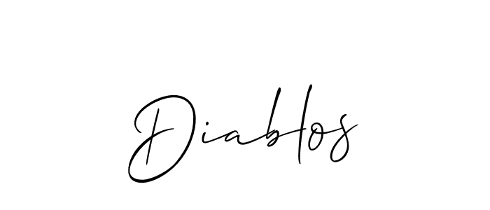 Diablos stylish signature style. Best Handwritten Sign (Allison_Script) for my name. Handwritten Signature Collection Ideas for my name Diablos. Diablos signature style 2 images and pictures png