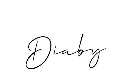 The best way (Allison_Script) to make a short signature is to pick only two or three words in your name. The name Diaby include a total of six letters. For converting this name. Diaby signature style 2 images and pictures png