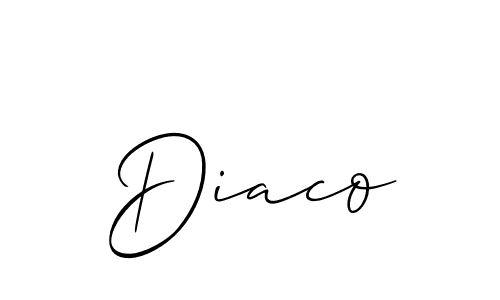 How to make Diaco signature? Allison_Script is a professional autograph style. Create handwritten signature for Diaco name. Diaco signature style 2 images and pictures png