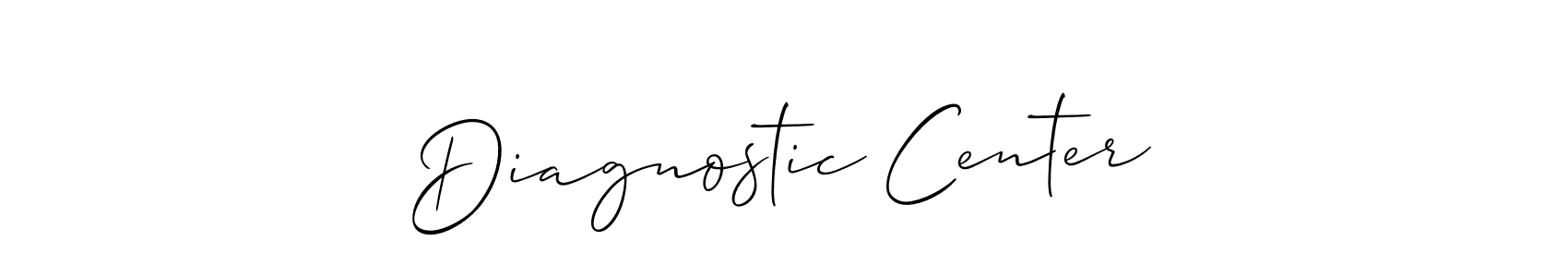 Also we have Diagnostic Center name is the best signature style. Create professional handwritten signature collection using Allison_Script autograph style. Diagnostic Center signature style 2 images and pictures png