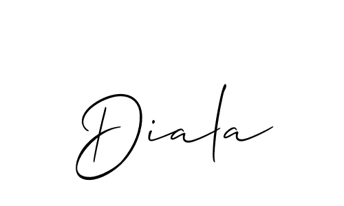 Create a beautiful signature design for name Diala. With this signature (Allison_Script) fonts, you can make a handwritten signature for free. Diala signature style 2 images and pictures png