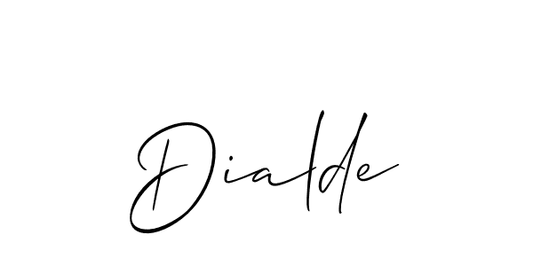 if you are searching for the best signature style for your name Dialde. so please give up your signature search. here we have designed multiple signature styles  using Allison_Script. Dialde signature style 2 images and pictures png