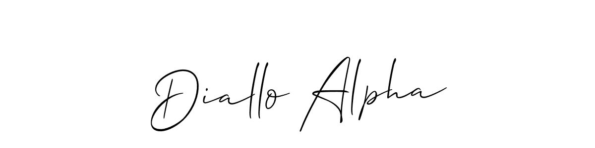 Diallo Alpha stylish signature style. Best Handwritten Sign (Allison_Script) for my name. Handwritten Signature Collection Ideas for my name Diallo Alpha. Diallo Alpha signature style 2 images and pictures png