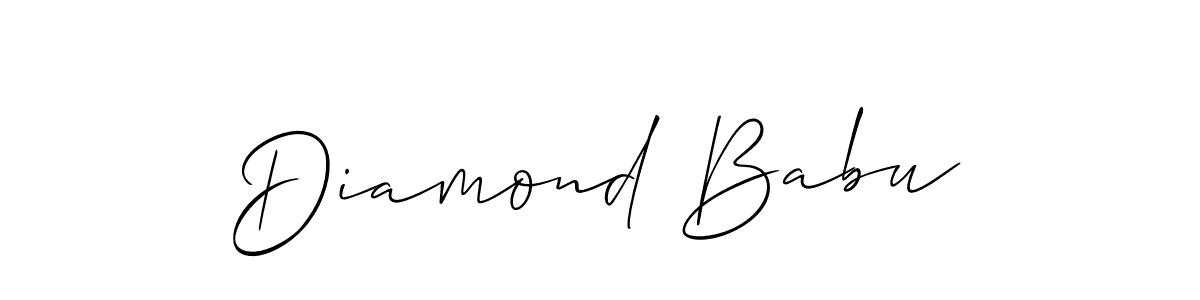 Design your own signature with our free online signature maker. With this signature software, you can create a handwritten (Allison_Script) signature for name Diamond Babu. Diamond Babu signature style 2 images and pictures png