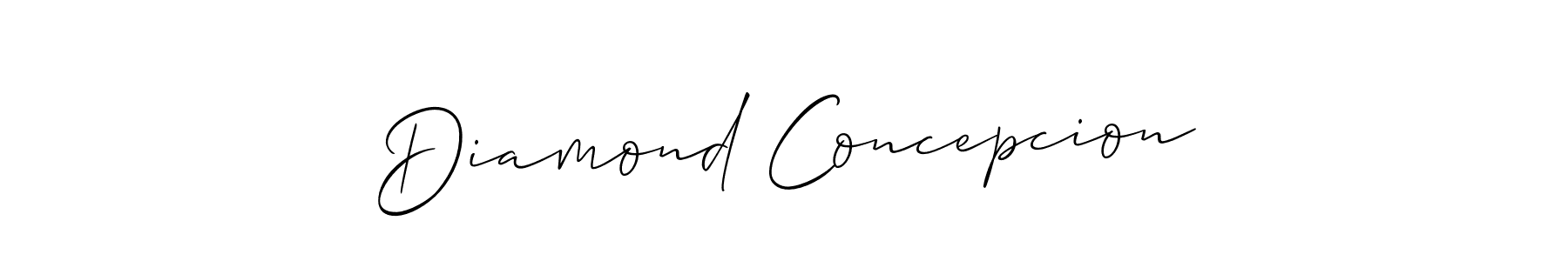 if you are searching for the best signature style for your name Diamond Concepcion. so please give up your signature search. here we have designed multiple signature styles  using Allison_Script. Diamond Concepcion signature style 2 images and pictures png