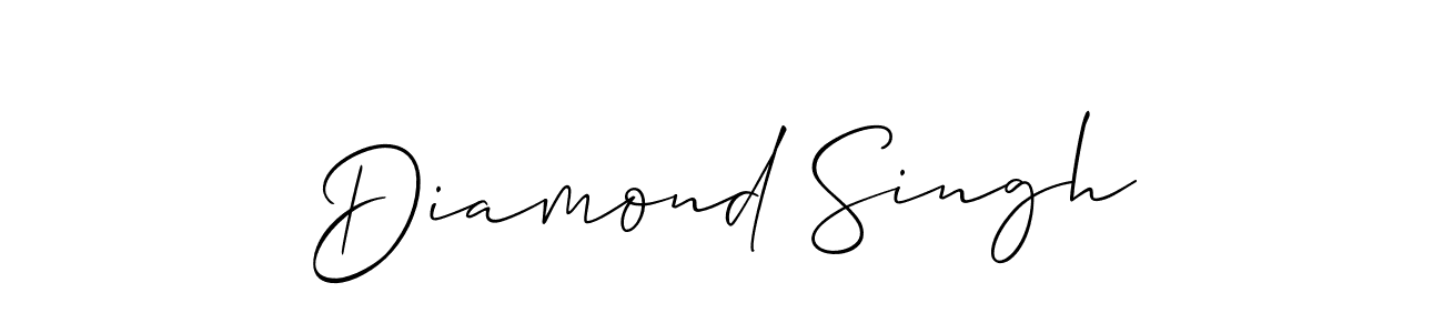 Design your own signature with our free online signature maker. With this signature software, you can create a handwritten (Allison_Script) signature for name Diamond Singh. Diamond Singh signature style 2 images and pictures png
