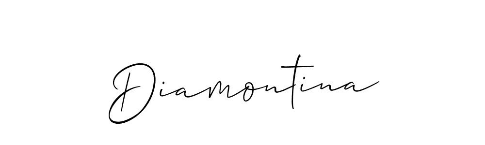 Also You can easily find your signature by using the search form. We will create Diamontina name handwritten signature images for you free of cost using Allison_Script sign style. Diamontina signature style 2 images and pictures png