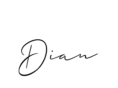 Allison_Script is a professional signature style that is perfect for those who want to add a touch of class to their signature. It is also a great choice for those who want to make their signature more unique. Get Dian name to fancy signature for free. Dian signature style 2 images and pictures png