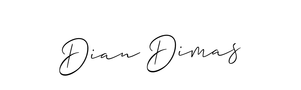 Design your own signature with our free online signature maker. With this signature software, you can create a handwritten (Allison_Script) signature for name Dian Dimas. Dian Dimas signature style 2 images and pictures png
