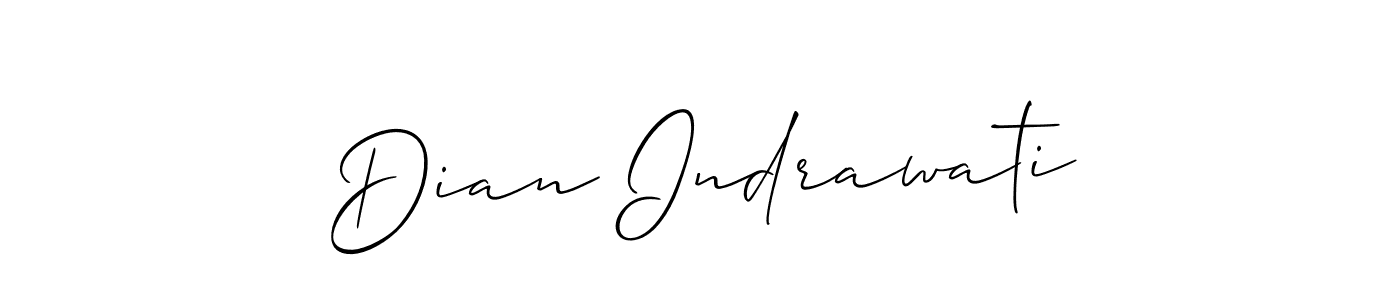 Similarly Allison_Script is the best handwritten signature design. Signature creator online .You can use it as an online autograph creator for name Dian Indrawati. Dian Indrawati signature style 2 images and pictures png