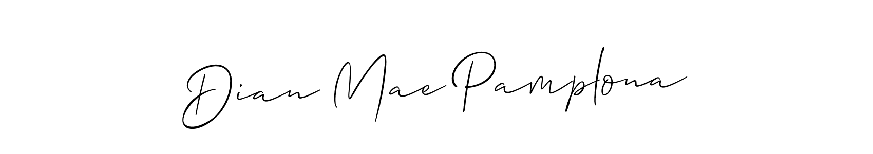 How to Draw Dian Mae Pamplona signature style? Allison_Script is a latest design signature styles for name Dian Mae Pamplona. Dian Mae Pamplona signature style 2 images and pictures png