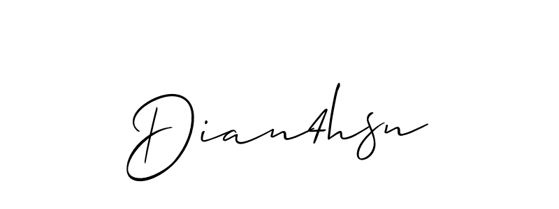 Allison_Script is a professional signature style that is perfect for those who want to add a touch of class to their signature. It is also a great choice for those who want to make their signature more unique. Get Dian4hsn name to fancy signature for free. Dian4hsn signature style 2 images and pictures png