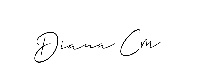You should practise on your own different ways (Allison_Script) to write your name (Diana Cm) in signature. don't let someone else do it for you. Diana Cm signature style 2 images and pictures png