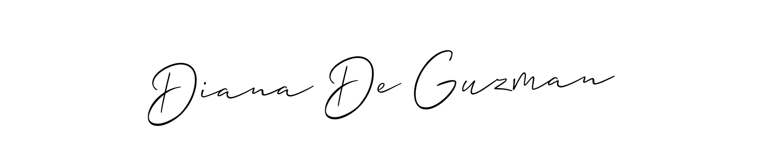 Also You can easily find your signature by using the search form. We will create Diana De Guzman name handwritten signature images for you free of cost using Allison_Script sign style. Diana De Guzman signature style 2 images and pictures png