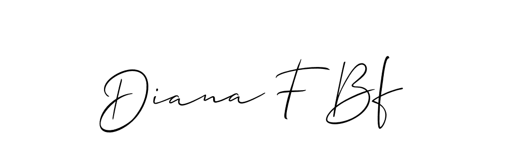 How to make Diana F Bf name signature. Use Allison_Script style for creating short signs online. This is the latest handwritten sign. Diana F Bf signature style 2 images and pictures png