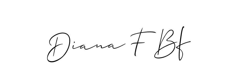 Create a beautiful signature design for name Diana F Bf. With this signature (Allison_Script) fonts, you can make a handwritten signature for free. Diana F Bf signature style 2 images and pictures png