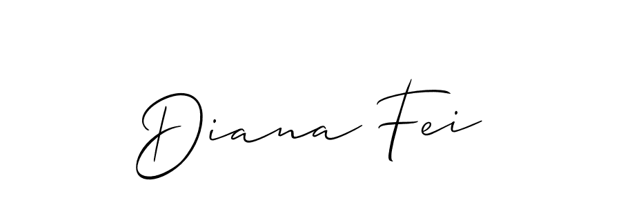 Make a beautiful signature design for name Diana Fei. With this signature (Allison_Script) style, you can create a handwritten signature for free. Diana Fei signature style 2 images and pictures png