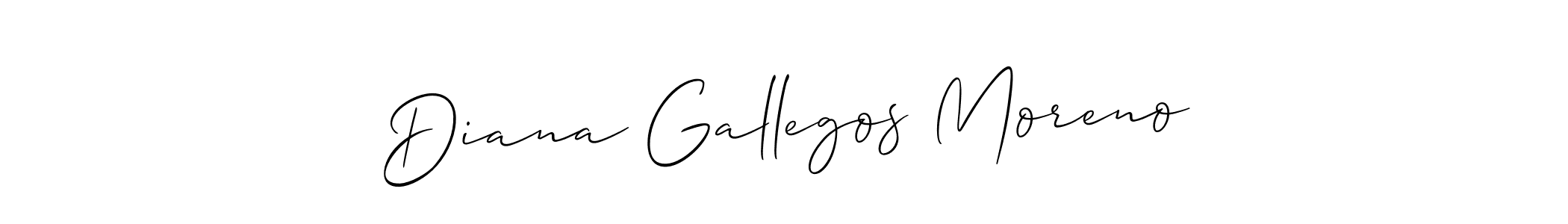 Make a beautiful signature design for name Diana Gallegos Moreno. With this signature (Allison_Script) style, you can create a handwritten signature for free. Diana Gallegos Moreno signature style 2 images and pictures png