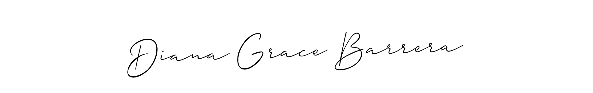 How to make Diana Grace Barrera signature? Allison_Script is a professional autograph style. Create handwritten signature for Diana Grace Barrera name. Diana Grace Barrera signature style 2 images and pictures png