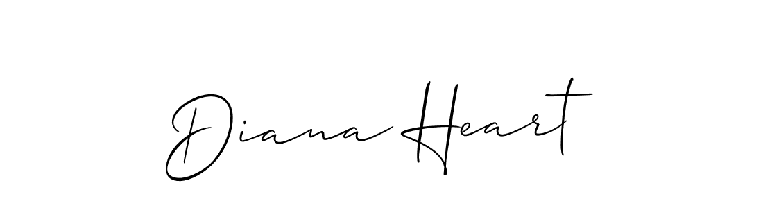 Diana Heart stylish signature style. Best Handwritten Sign (Allison_Script) for my name. Handwritten Signature Collection Ideas for my name Diana Heart. Diana Heart signature style 2 images and pictures png