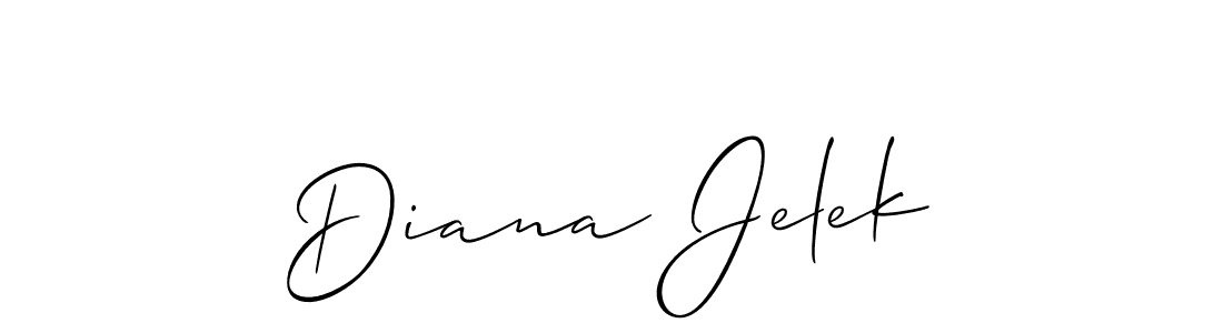 The best way (Allison_Script) to make a short signature is to pick only two or three words in your name. The name Diana Jelek include a total of six letters. For converting this name. Diana Jelek signature style 2 images and pictures png