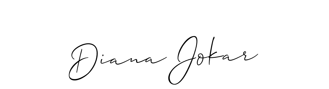 Make a beautiful signature design for name Diana Jokar. With this signature (Allison_Script) style, you can create a handwritten signature for free. Diana Jokar signature style 2 images and pictures png