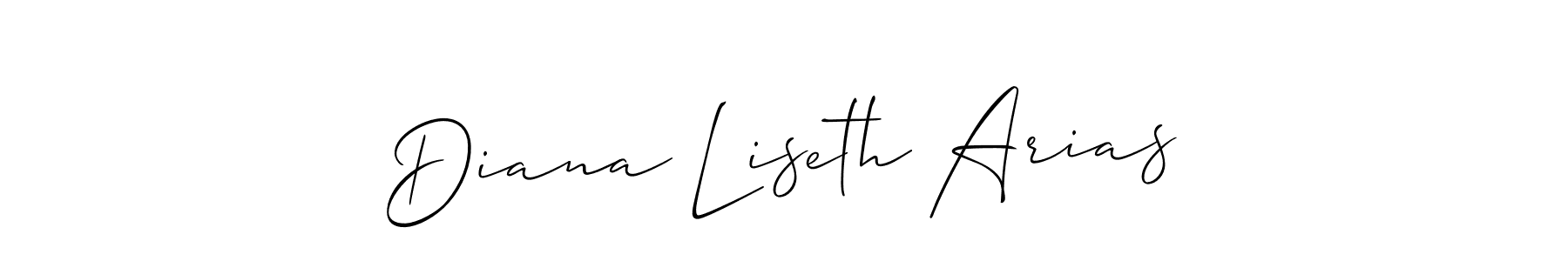 The best way (Allison_Script) to make a short signature is to pick only two or three words in your name. The name Diana Liseth Arias include a total of six letters. For converting this name. Diana Liseth Arias signature style 2 images and pictures png