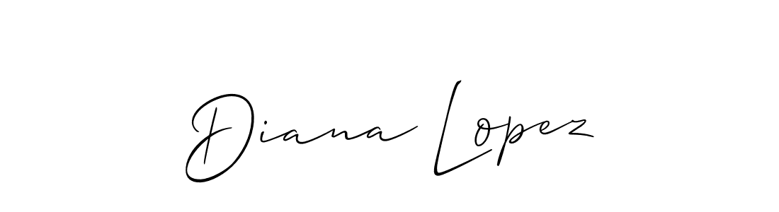You should practise on your own different ways (Allison_Script) to write your name (Diana Lopez) in signature. don't let someone else do it for you. Diana Lopez signature style 2 images and pictures png