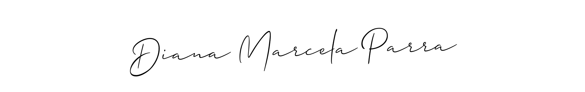 This is the best signature style for the Diana Marcela Parra name. Also you like these signature font (Allison_Script). Mix name signature. Diana Marcela Parra signature style 2 images and pictures png