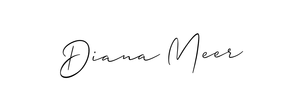 Use a signature maker to create a handwritten signature online. With this signature software, you can design (Allison_Script) your own signature for name Diana Meer. Diana Meer signature style 2 images and pictures png