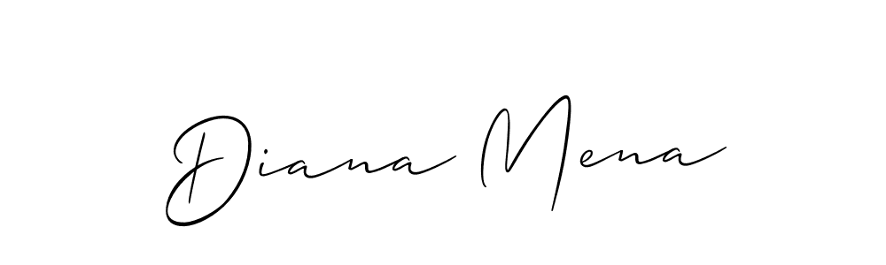 Use a signature maker to create a handwritten signature online. With this signature software, you can design (Allison_Script) your own signature for name Diana Mena. Diana Mena signature style 2 images and pictures png