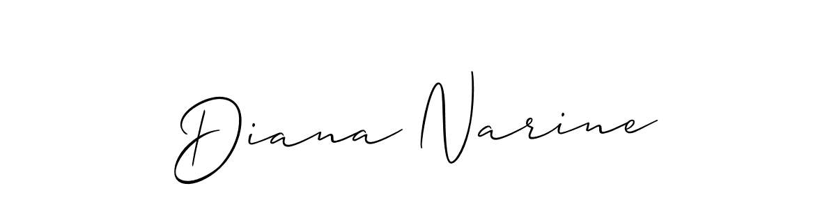 You should practise on your own different ways (Allison_Script) to write your name (Diana Narine) in signature. don't let someone else do it for you. Diana Narine signature style 2 images and pictures png