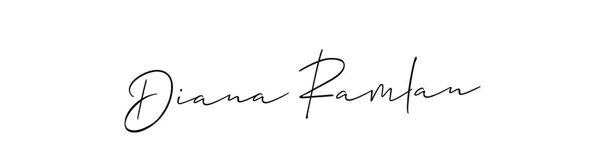Also we have Diana Ramlan name is the best signature style. Create professional handwritten signature collection using Allison_Script autograph style. Diana Ramlan signature style 2 images and pictures png
