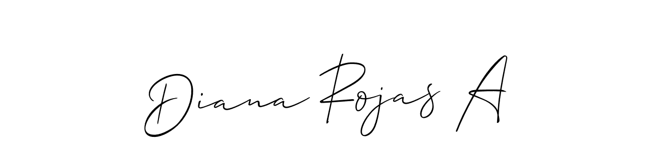 The best way (Allison_Script) to make a short signature is to pick only two or three words in your name. The name Diana Rojas A include a total of six letters. For converting this name. Diana Rojas A signature style 2 images and pictures png