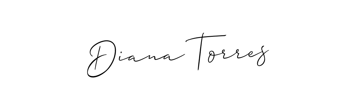 How to make Diana Torres name signature. Use Allison_Script style for creating short signs online. This is the latest handwritten sign. Diana Torres signature style 2 images and pictures png