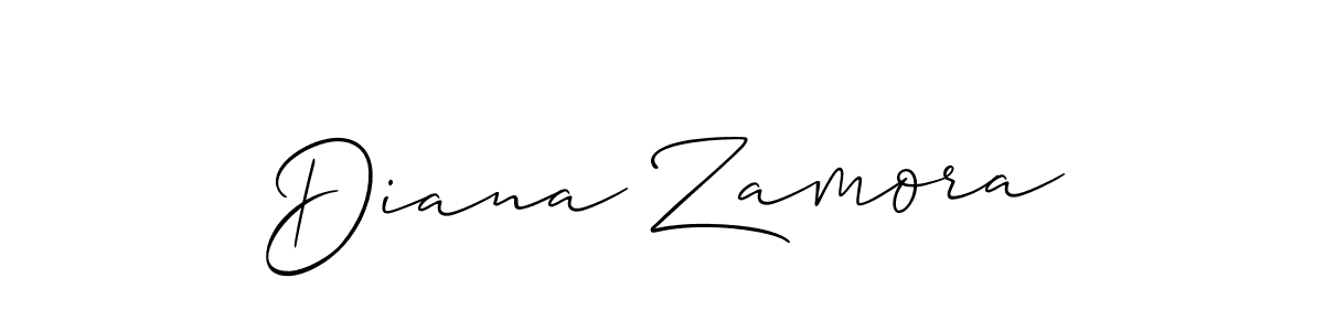It looks lik you need a new signature style for name Diana Zamora. Design unique handwritten (Allison_Script) signature with our free signature maker in just a few clicks. Diana Zamora signature style 2 images and pictures png