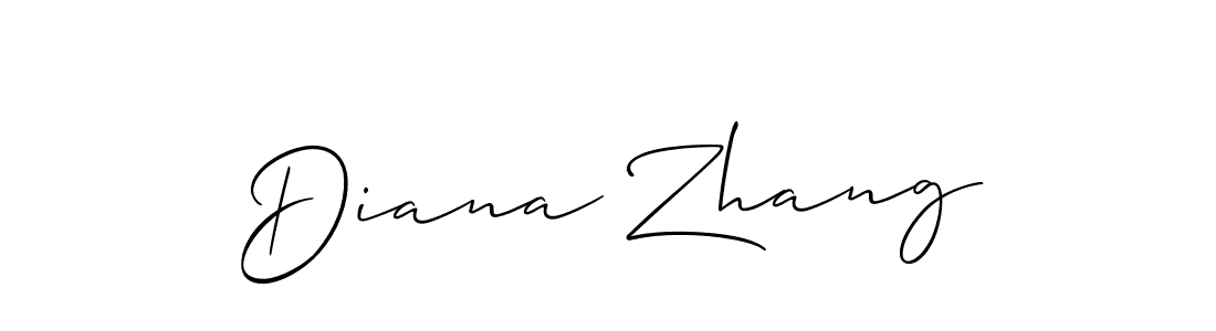 It looks lik you need a new signature style for name Diana Zhang. Design unique handwritten (Allison_Script) signature with our free signature maker in just a few clicks. Diana Zhang signature style 2 images and pictures png