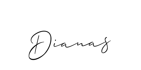 Make a beautiful signature design for name Dianas. With this signature (Allison_Script) style, you can create a handwritten signature for free. Dianas signature style 2 images and pictures png