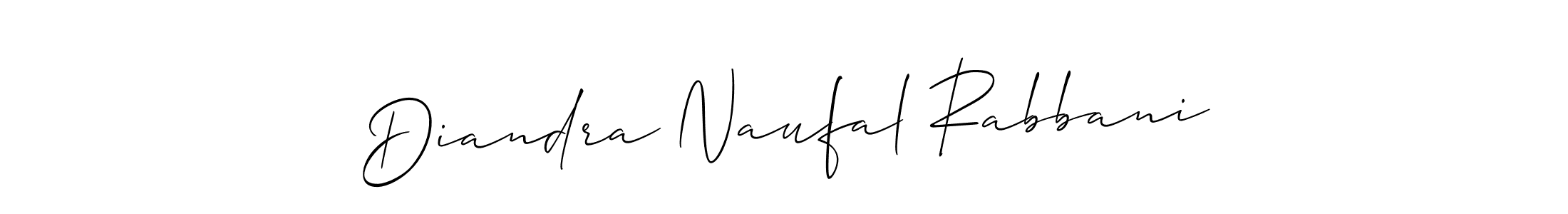 Use a signature maker to create a handwritten signature online. With this signature software, you can design (Allison_Script) your own signature for name Diandra Naufal Rabbani. Diandra Naufal Rabbani signature style 2 images and pictures png