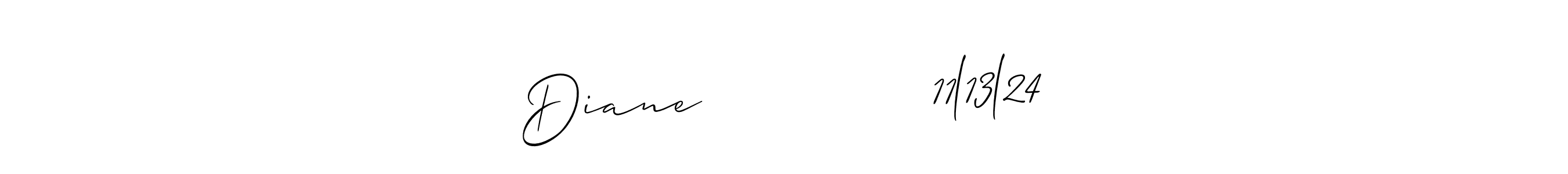 Allison_Script is a professional signature style that is perfect for those who want to add a touch of class to their signature. It is also a great choice for those who want to make their signature more unique. Get Diane              11l13l24 name to fancy signature for free. Diane              11l13l24 signature style 2 images and pictures png