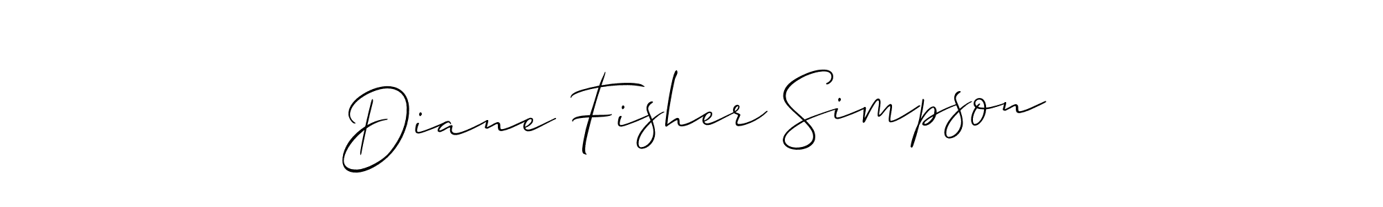Create a beautiful signature design for name Diane Fisher Simpson. With this signature (Allison_Script) fonts, you can make a handwritten signature for free. Diane Fisher Simpson signature style 2 images and pictures png