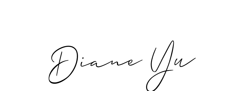 if you are searching for the best signature style for your name Diane Yu. so please give up your signature search. here we have designed multiple signature styles  using Allison_Script. Diane Yu signature style 2 images and pictures png